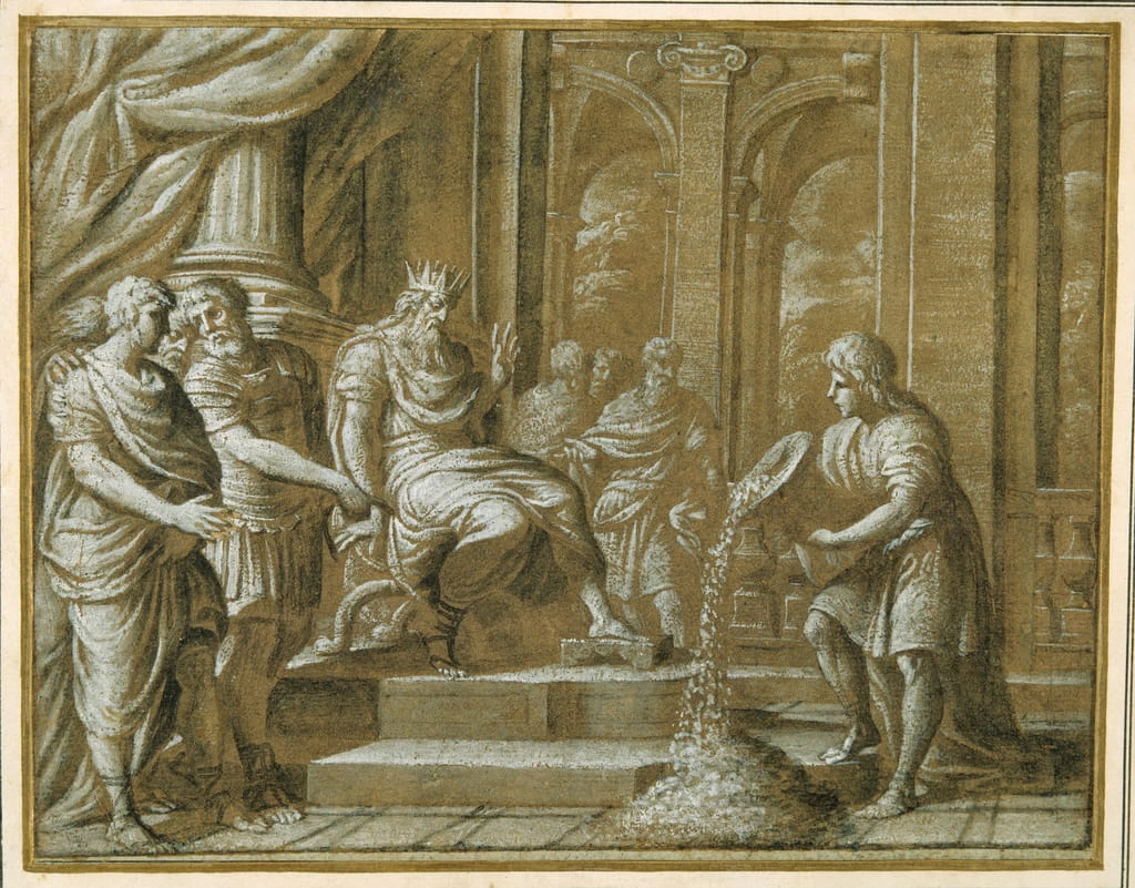 Studio di un re anziano ed un giovane che versa da un vaso - The Devonshire Collections, Chatsworth